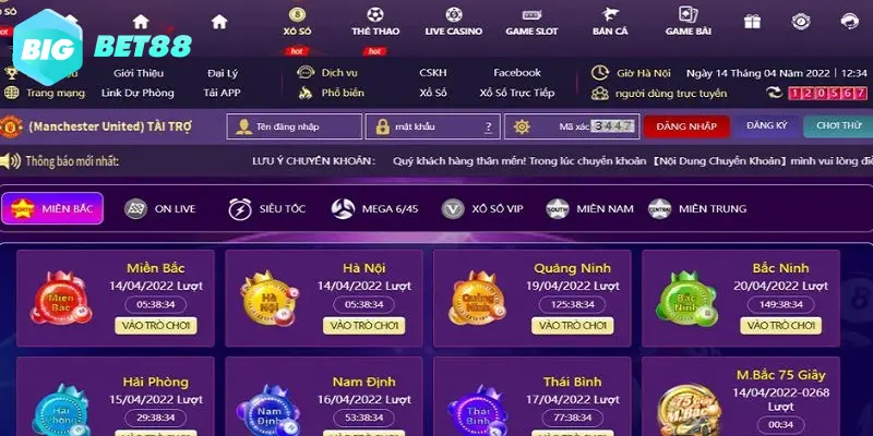 Cá cược lô đề trực tuyến Bigbet88 có độ an toàn tuyệt đối