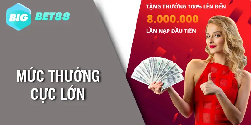 Mức thưởng hấp dẫn 